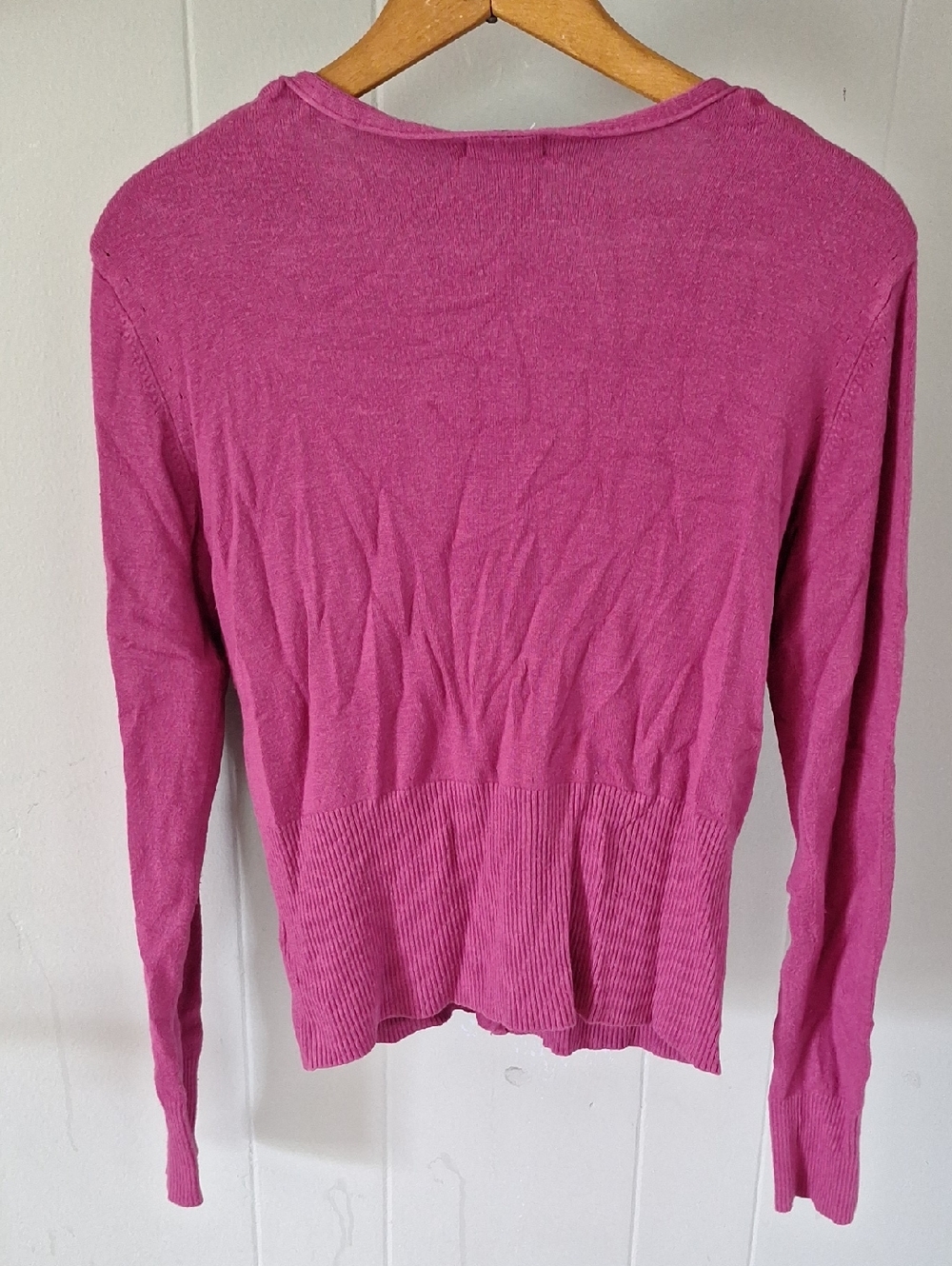 George Raspberry Pink V-Neck Button Cardigan - Picture 3 of 3